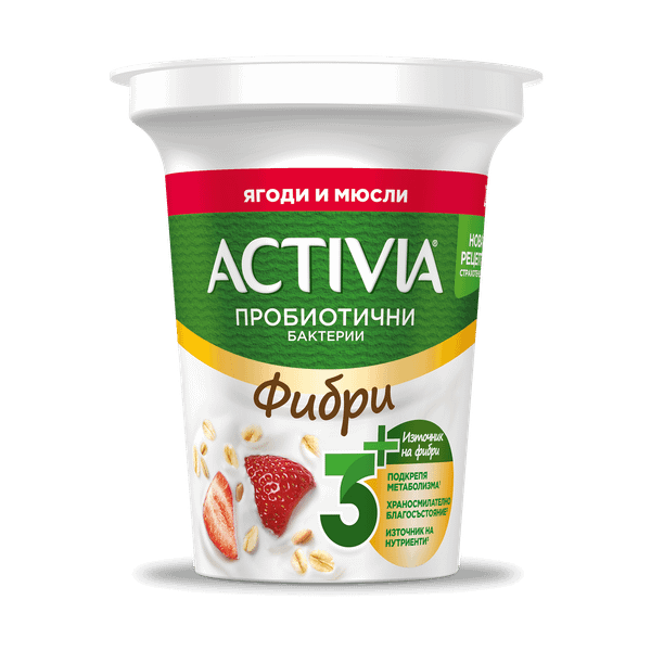 ACTIVIA фибри 3+ с ягоди и мюсли