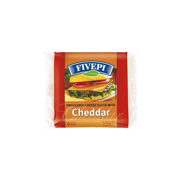 Топено сирене FIVEPI чедър слайс