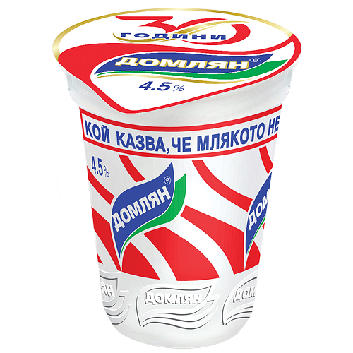 Kраве кисело мляко ДОМЛЯН 4.5%