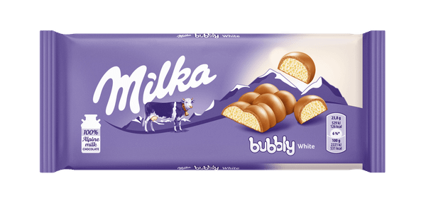 Шоколад MILKA Bubbly бял