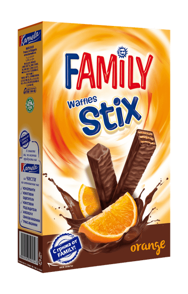 Вафли FAMILY Stix портокал