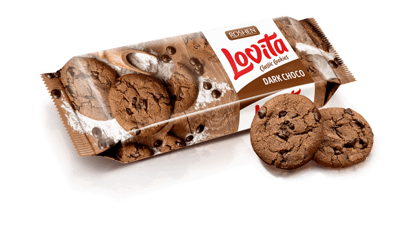 Бисквити ROSHEN Lovita Dark Choco