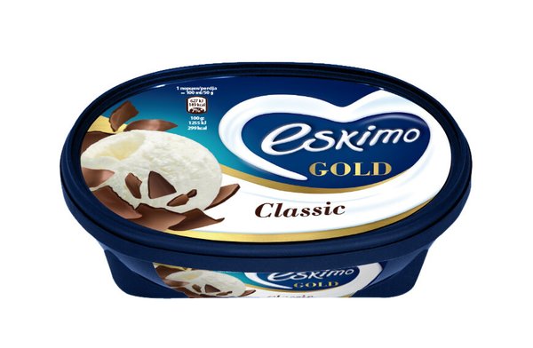 Сладолед ESKIMO Gold ванилия и шок.