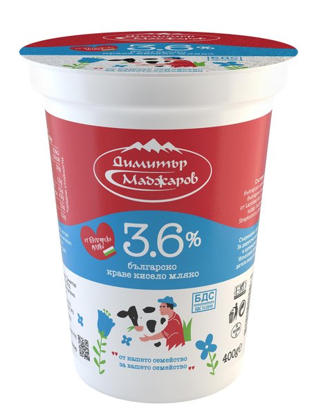 Кисело мляко МАДЖАРОВ по БДС 3.6%