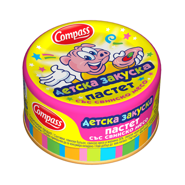 Пастет COMPASS детска закуска свинско месо
