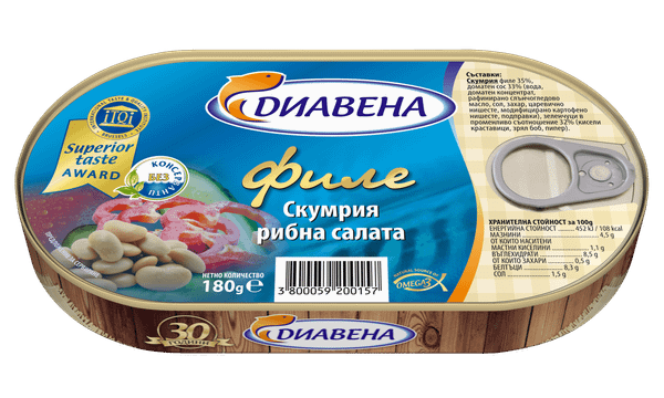 Рибна салата ДИАВЕНА скумрия със зеленчуци