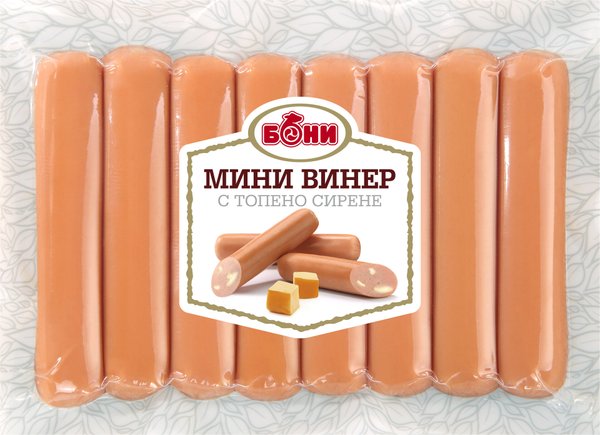 Мини винер БОНИ с топ.сирене
