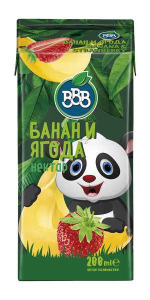 Плодова напитка BBB банан и ягода 30% сламка