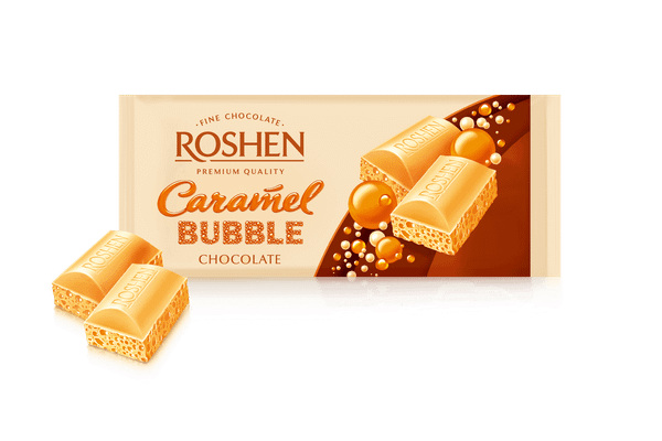 Шоколад ROSHEN caramel bubble