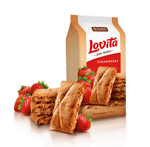 Бисквити ROSHEN Lovita ягода