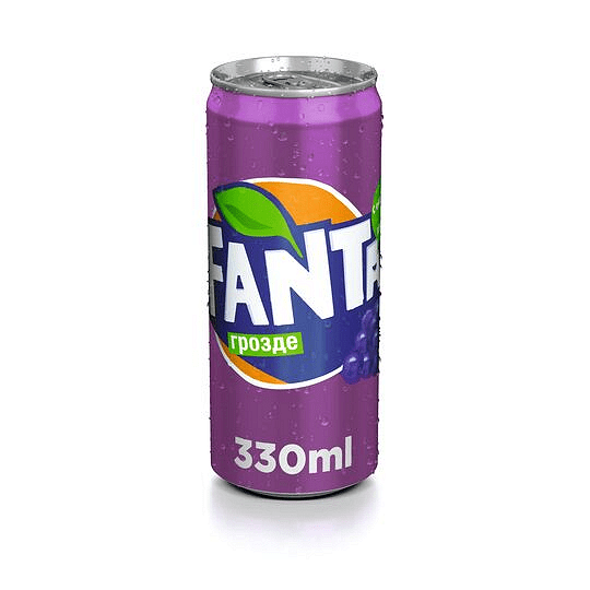 Газирана напитка FANTA Грозде кен