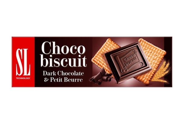 Бисквити CHOCO BISCUIT черен шоколад