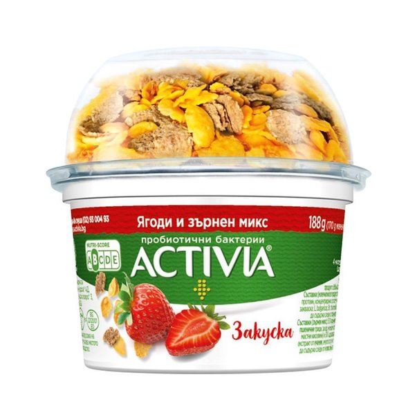 Activia закуска ягоди и зърнен микс,