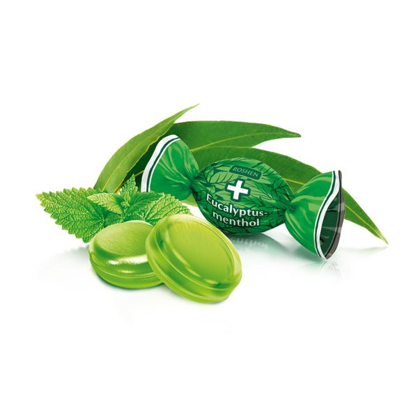 Карамелажни бонбони " ROSHEN-EUCALYPTUS-MENTHOL", на грамаж