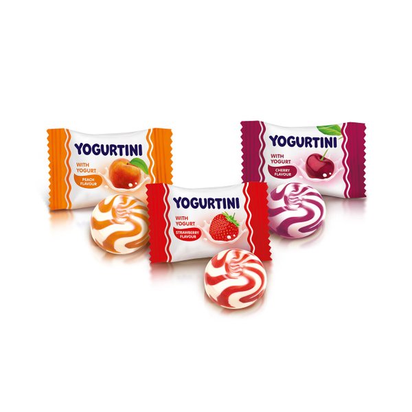 Карамелажни бонбони "ROSHEN YOGURTINI", на грамаж