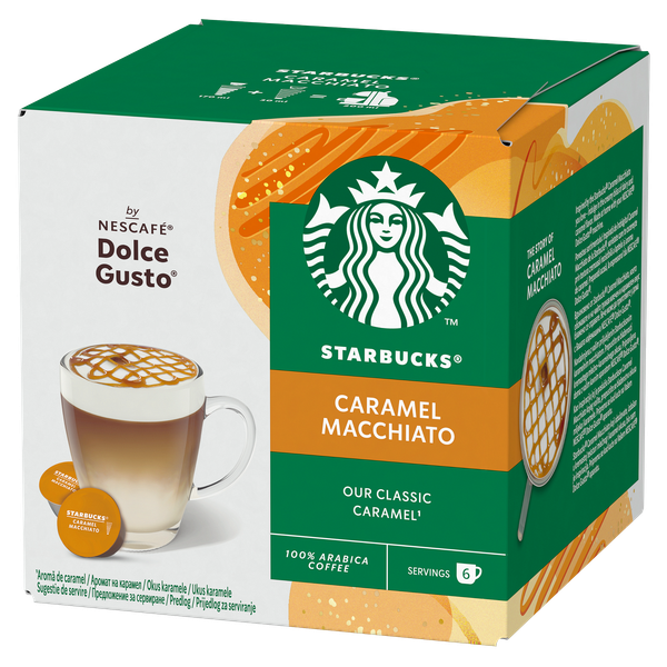STARBUCKS Caramel Macchiato кафе капсули DOLCE GUSTO /6 напитки