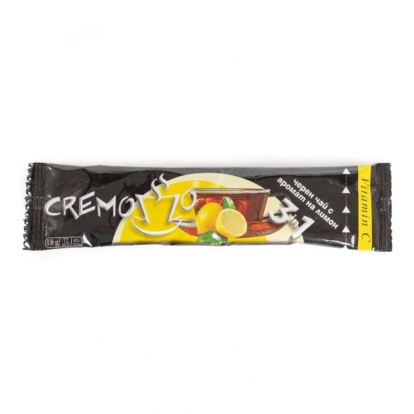 Разтворим чай CREMOZZO 3в1 черен с лимон