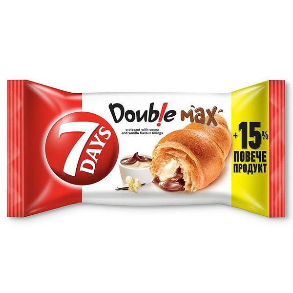 Кроасан 7DAYS Double какао&ванилия