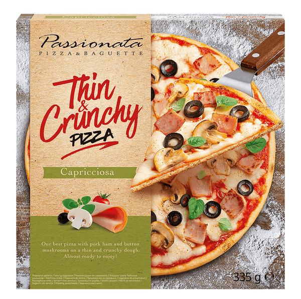 Замразена Пица Passionata Thin & Crunchy Capricciosa