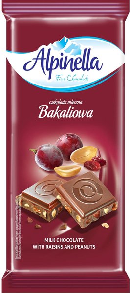 Шоколад ALPINELLA фъстъци и стафиди