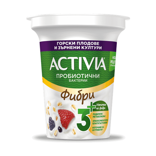 ACTIVIA фибри 3+ с горски плодове и зърнени култури