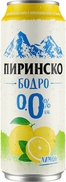 Бира ПИРИНСКО БОДРО лимон безалкохол кен 0%