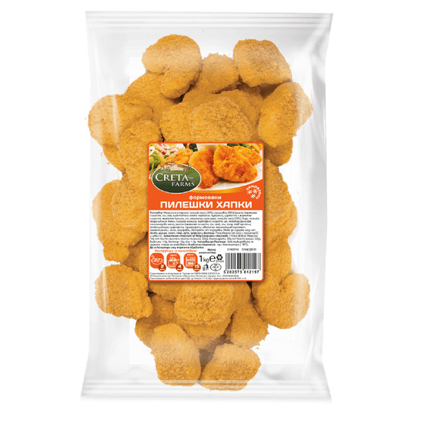 Замразени панирани пилешки хапки Creta Farms