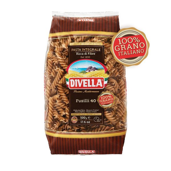 Макарони DIVELLA Fusilli 40 пълнозърнести
