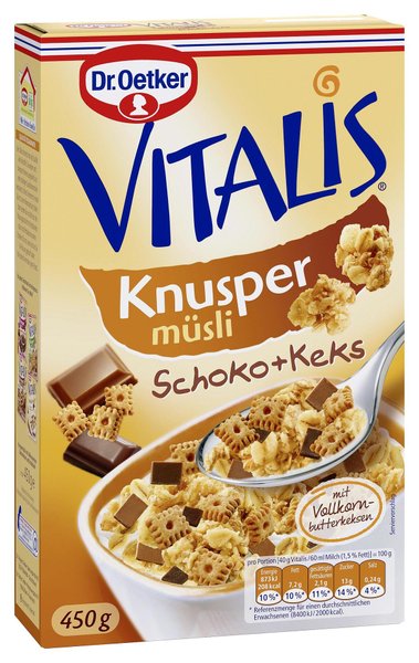 Mюсли DR.OETKER шок. с бисквити