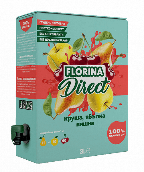 Сок FLORINA круша, ябълка, вишна