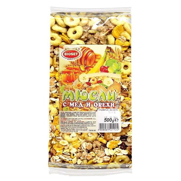 Мюсли BIOSET мед и орехи