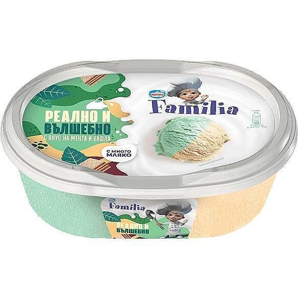 Сладолед FAMILIA MEDIUM мента и вафла