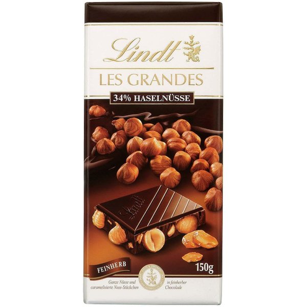 Шоколад LINDT Les Grandes Dark с лешници