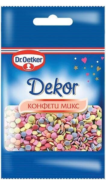 Захарни конфети DR OETKER микс
