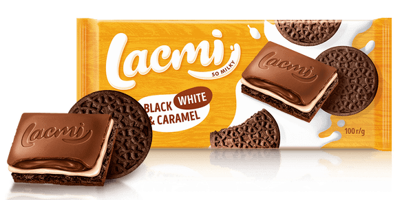 Шоколад LACMI бял и черен с карамел