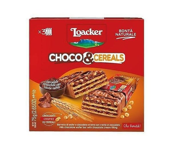 Вафла LOACKER choco cereals .