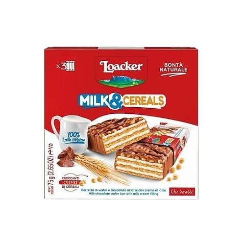 Вафла LOACKER milk cereals .
