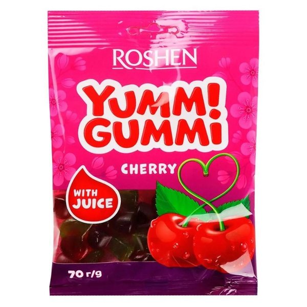 Бонбони YUMMI GUMM желиирани череши