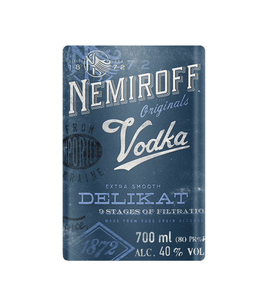 Водка NEMIROFF DELIKAT с 9 етапа на филтриране 40% алк.