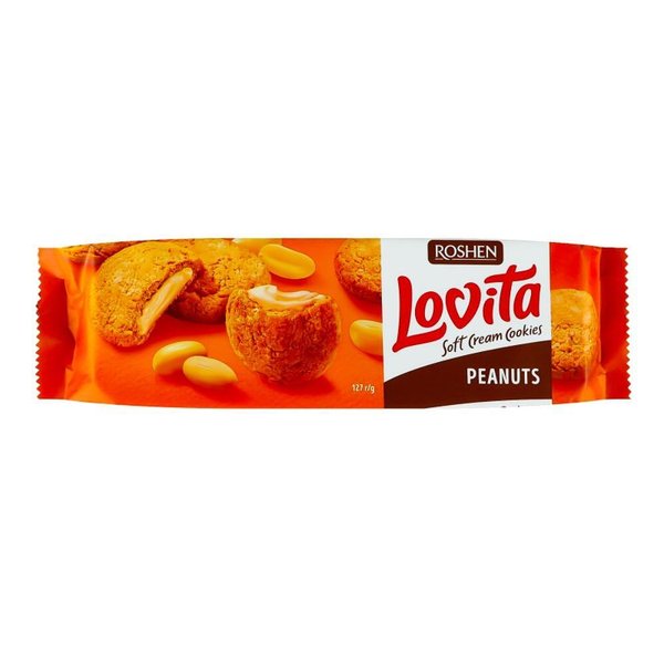 Бисквити LOVITA с фъстъчен пълнеж