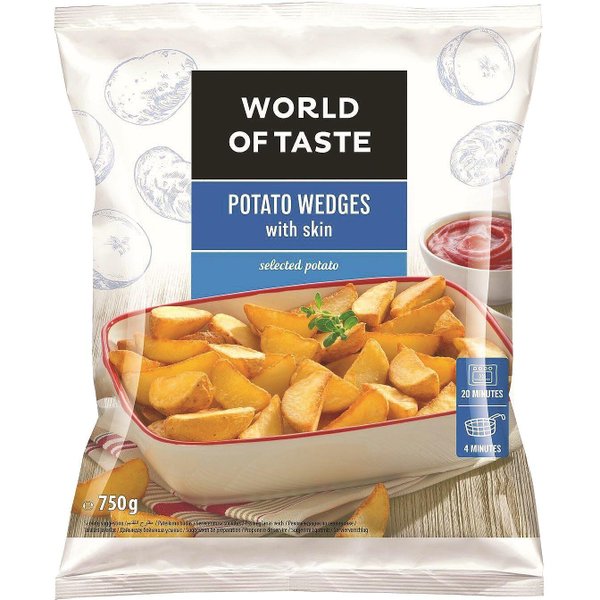 Замразени картофи Wedges с кожа