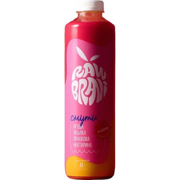 RAW BRANI смути от ягода, ябълка и праскова