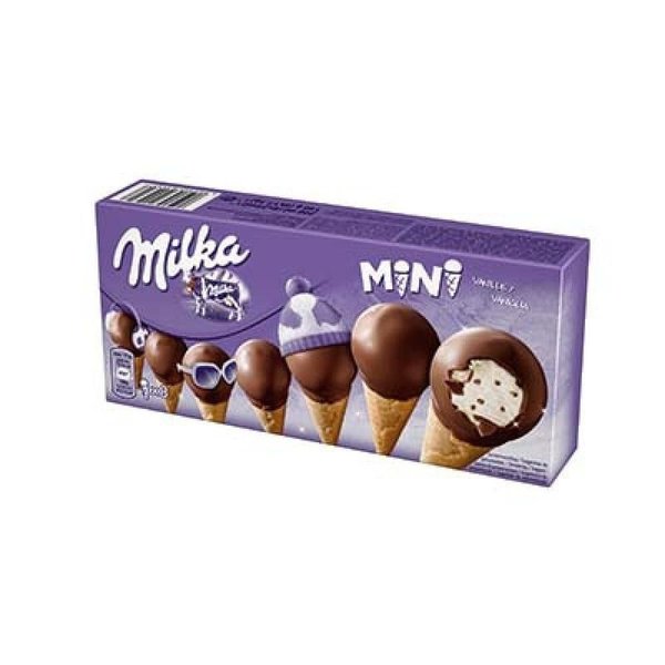Сладолед MILKA мини конус мултипак