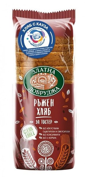 Хляб ЗЛАТНА ДОБРУДЖА ръжен тостер
