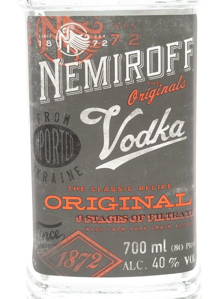 Водка NEMIROFF Original 40% алк.