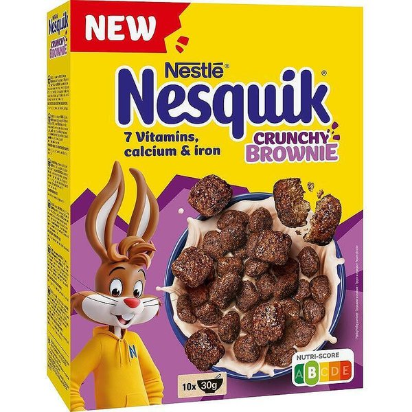 Зърнена закуска NESQUIK Crunch Brownie