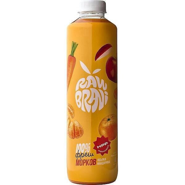 Фреш RAW BRANI морков, ябълка и мандарина
