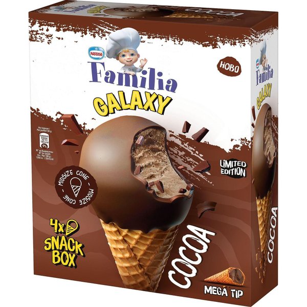 Сладолед FAMILIA GALAXY Ball какао 232 г