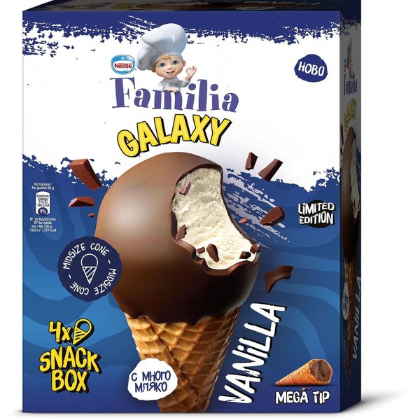 Сладолед FAMILIA GALAXY Ball ванилия 232 г