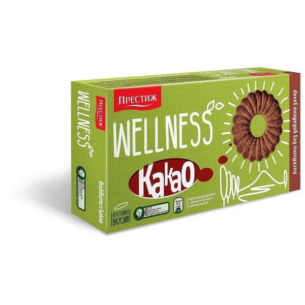 Бисквити WELLNESS с какао без захар